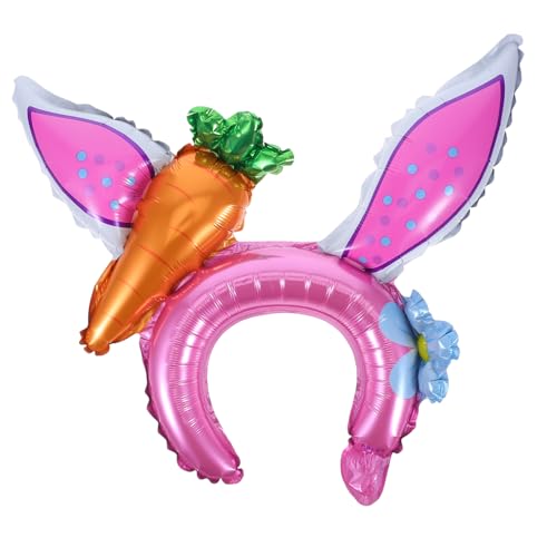 OFFSCH 20St Kaninchen-Ballon-Kopfschmuck Geburtstagstorte Hase Mini- Tier Kopfband Ostern Feier Zubehör Kaninchen Kopfbedeckung Ballon-Haar-Accessoires Aluminiumfolie Green von OFFSCH