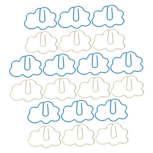 OFFSCH 20St Wolke Büroklammer Büroklammern groß Häschen-Büroklammern in loser Schüttung briefumschläge papierklammer paperclips kleine Dokumentenklammern Büroklammern fürs Büro Plastik von OFFSCH