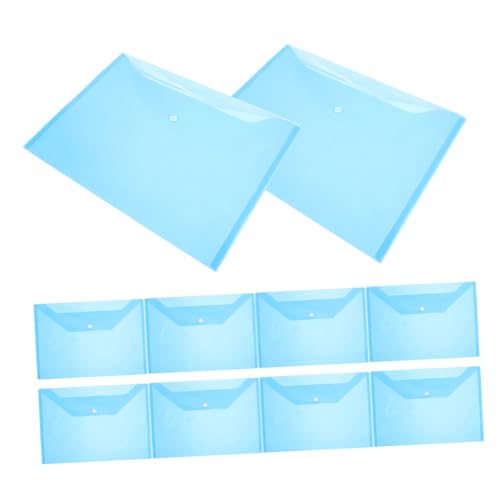 OFFSCH 20st Aktenhalter Aufbewahrungstaschen Für Dokumente Plastikumschläge Plastikumschlag Quittungs-organizer-tasche Dokumentenordner Mit Druckknopf Snap-button-dateiordner Pp Blue von OFFSCH