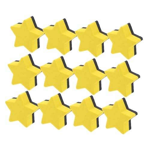 OFFSCH 20st Pentagramm-whiteboard-radierer Radiergummis Für Weiße Tafeln Radiergummis Zum Trockenlöschen Eva Radiergummis Whiteboard-zubehör Trockene Radiergummis Filzstoff Yellow von OFFSCH