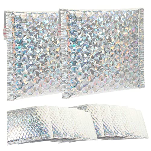 OFFSCH 20st Schaumstoffbeutel Selbstverschließende Versandtaschen 6x10 Bubble Mailer Versandtaschen Selbstverschließend Tragbare Verpackungstaschen Post- Silver Farbige Pet-aluminiumfolie von OFFSCH