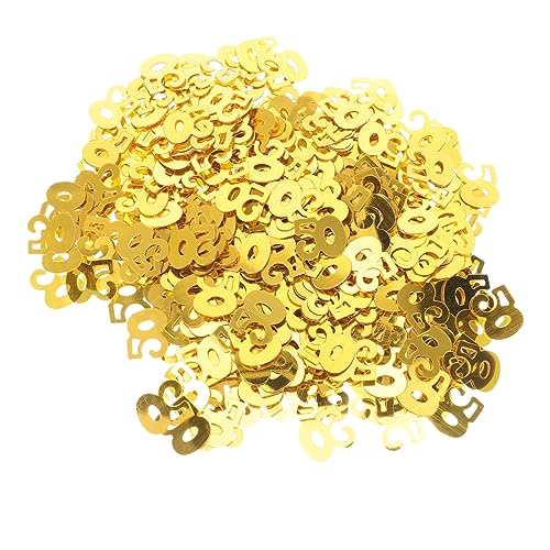 OFFSCH 2400 Stück 50 Dekoration Konfetti Geburtstags-tischstreuung 50 Tischstreuung 50 Tischstreukonfetti Dekoration Zum 50. Geburtstag Geburtstagsfeier Konfetti Goldglitter Goldrand von OFFSCH