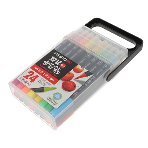 OFFSCH 24st Aquarellstift Farbige Markierungsstifte Abwaschbare Marker Farbstift Für Kinder Kunstbleistifte Für Kinder Textmarker Neonfarbene Stifte Markierungen Mit Spitzen Plastik von OFFSCH