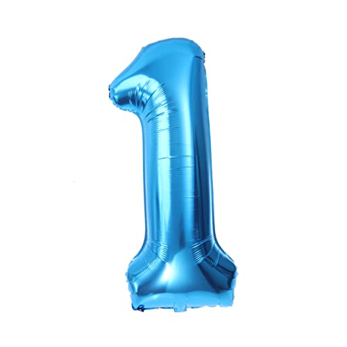 OFFSCH 25st Erster Geburtstagsballon Hochzeitsballons Riesige Heliumballons Jumbo-ballons Geburtstags-zahlenballon Luftballons Mit Partynummern Rosa Buchstabenballons Blue Aluminiumfolie von OFFSCH