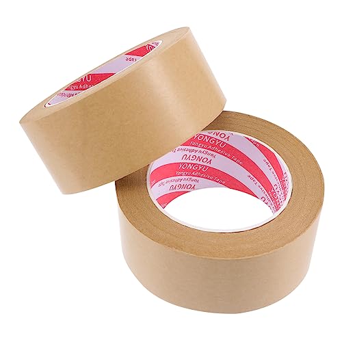 OFFSCH 2St Klebeband DIY-Versorgung Buchband Geschenkband sich bewegendes Band einfarbiges Band verpackungsmaterial packing tape Geschenkverpackungsband Dichtungsband Kraftpapier Brown von OFFSCH