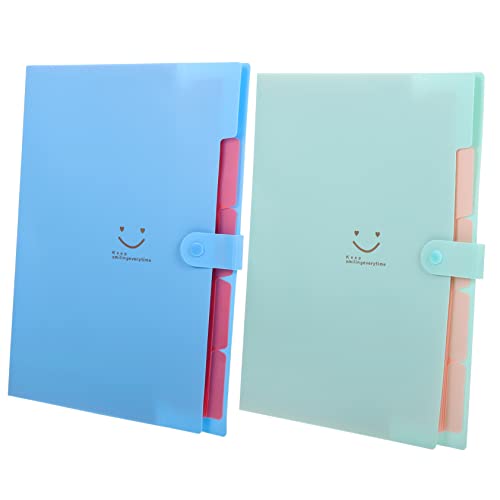 OFFSCH 2St Mappe aktenkoffer aktentaschen Praktischer Datei-Organizer folders gestängetasche Bunte Aktenordner farbiger Aktenordner Aktenordnerhalter Quittungshalter-Organisator Abs Blue von OFFSCH