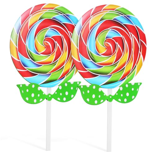 OFFSCH 2st Hand Hält Requisitenlutscher Gefälschte Lollipop-Hochzeit Riesige Szene-lutscher-Ornament Große Lollipop-Requisite Großer Kind Künstlich Beschichtetes Papier Lutscherbaum von OFFSCH