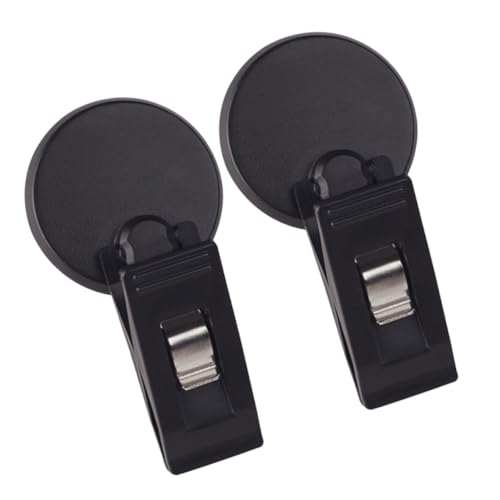 OFFSCH 2st Inhaber Eines Autotickets Selbstklebender Clip Inhaber Einer Parkerlaubnis Autoclip Ticketkarten-aufbewahrungsclip Inhaber Eines Pkw-parkausweises Autoklemme Autos Black Pvc von OFFSCH