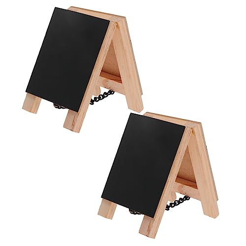 OFFSCH 2st Tafel Pflanzenetiketten Tisch Staffelei Tischstaffeleien Zum Malen Leere Etiketten Desktop-ornament Mini-etiketten Türaufhängebrett Stehendes Schild Aus Holz Hölzern Black von OFFSCH