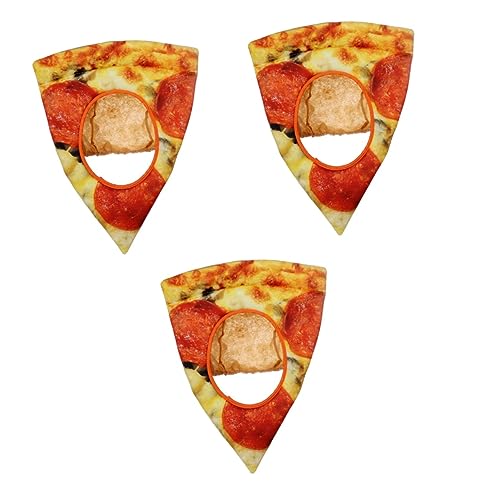 OFFSCH 3 Sätze Lustiger Hut Für Cosplay Orange Maskerade Dekorationen Make Up Spielzeug Pizza Musterkappe von OFFSCH