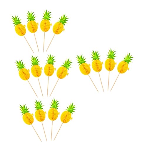 OFFSCH 30St Flamingo-Kuchen-Einsatz mottoparty hawaii kuchendekoration ausgefallene Ornamente Cupcake-Topper-Sticks Hochzeitsdeko Zubehör für Partykuchen Geburtstagskuchen-Picks Papier von OFFSCH