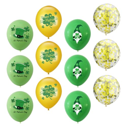 OFFSCH St Patrick's Day Luftballons Latexballons Mit Kleeblatt Für Party Dekoration Grüne Ballons Für Geburtstagsfeiern Und Festliche Anlässe von OFFSCH