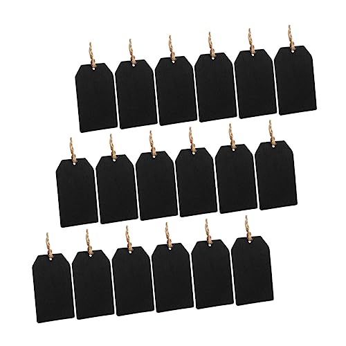 OFFSCH 32St Etikett Hochzeitskorb wiederverwendbare Tafelanhänger Hochzeit Zeichen Kraftanhänger Hochzeitsdekoration preisschild tavlit dekorative Tafelanhänger DIY-Versorgung Holz Black von OFFSCH