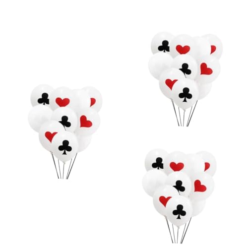 OFFSCH 36 Stück Latex Poker Ballon Ballons Poker Ballon Poker Party Ballon von OFFSCH