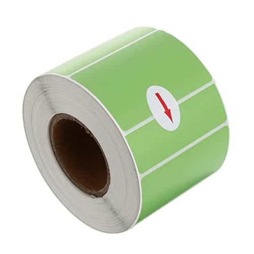 OFFSCH 3St Etiketten aus Thermopapier perforierte Aufkleberetiketten für Adresse Etikettenpapier für Drucker Thermisches Etikettenpapier Wasserfestes Etikettenpapier leere Aufkleber Green von OFFSCH