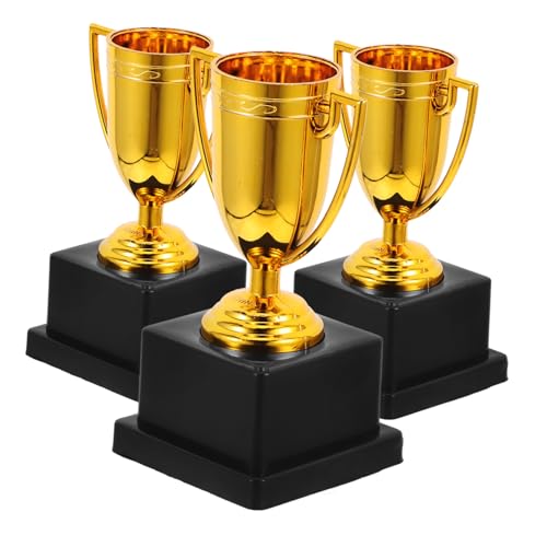 OFFSCH 3St Trophäe kleine Pokale Mini-Award-Cupsr Mini-Preispokale Sportpokal für Kinder Halloween-Partyzubehör für Erwachsene Pokale Siegerpokal Plastik Golden Wiederverwendbar von OFFSCH