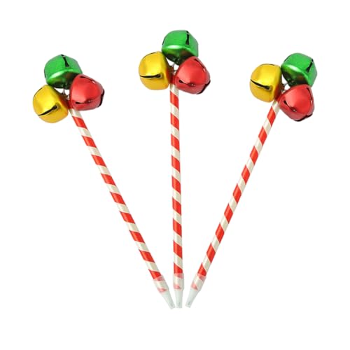 OFFSCH 3st Weihnachtsglockenstift Weihnachts-schreibgelschreiber Weihnachtsstifte Schreiben Weihnachts-jingle-glocken-stift Rot-grüne Weihnachtsstifte Jingle Bell Kugelschreiber Metall von OFFSCH