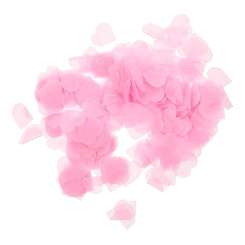 OFFSCH 4 Packungen Konfetti Zubehör Für Hochzeitsfeiern Streuung Auf Dem Hochzeitstisch Valentinstag Herz Tisch Bestreuen Esstisch Tischherzstreuungen Partydekoration Rosa Papier von OFFSCH