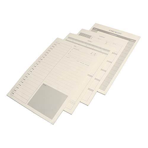 OFFSCH 4 Packungen Zeitplaner Wochenplaner wöchentlicher Tracking-Notizblock Zielplaner schreibtisch organiser organizer für schreibtisch objektive Arbeitsplaner Tagesplanbuch Papier Weiß von OFFSCH