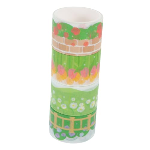 OFFSCH 4 Rollen Handbuch Dekoration Dekoband Sommer Washi Tape Dekoband Blumen Washi Tape Boho Washi Tape Boho Scrapbook Papier Washi Tape Süßes Klebeband Japanisches Papier von OFFSCH