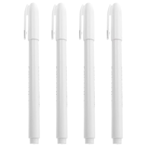 OFFSCH 4 Stück Backen Pigmentierung Stift Schokoladenstift Fondantstift Backmarkierungsstifte Malstifte Backzubehör Essbarer Markierungsstift Kekse Stift Zeichnen Textmarker Weiß Plastik von OFFSCH