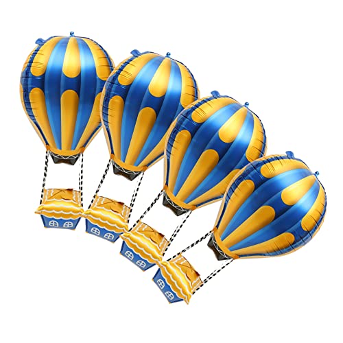 OFFSCH 4 Stück Heißluftballon Ballonständer Luftballon- Vierte Heißer Ballon Prallen Füller Geführter Ballon Ballondekoration Ballonbuchstaben Korb Ballonbogen-kit Aluminiumfolie von OFFSCH