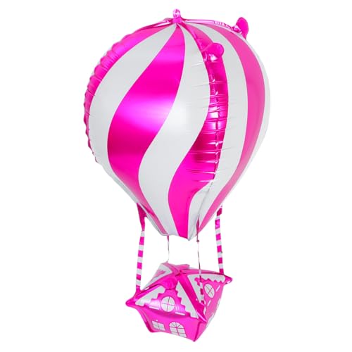 OFFSCH 4 Stück Heizballons Aluminiumfolienballons Styling Ballons Mini Ballons Reise Heißluftballons Aluminium Heißluftballons Aluminiumballons Hochzeitsballons Rosy von OFFSCH