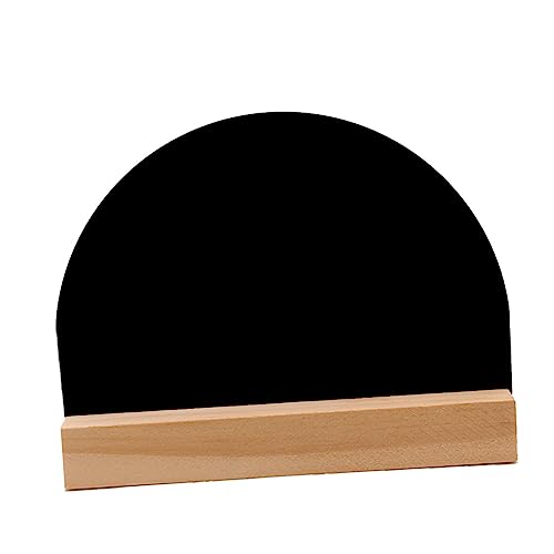 OFFSCH 4 Stück Minitafeln Aufkleber, Stiftband Tafelschilder mit Staffeleien kleine Tischtafel Tafeldekor Message Board holzplatten plank board Nachricht Tafel Tafelzeichen Bambus Black von OFFSCH