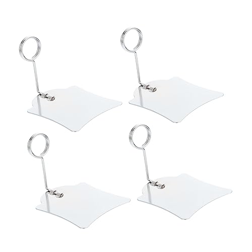 OFFSCH 4 Stück Preisschild-Clip Werbe-Tag-Clip Tag-Klemme Klares Tag-Warenschild Preiskarten-Clip preisschilder halter label clip Etikettenhalterklemme Preisschildklemme Metall Silver von OFFSCH