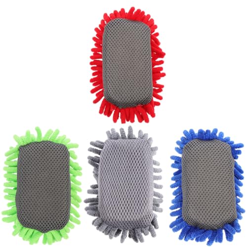 OFFSCH 4 Stück Tragbare Whiteboard Radiergummis Chenille Schwamm Reinigungstücher Tragbare Trocken Abwischbare Radiergummis Whiteboard Radiergummis von OFFSCH