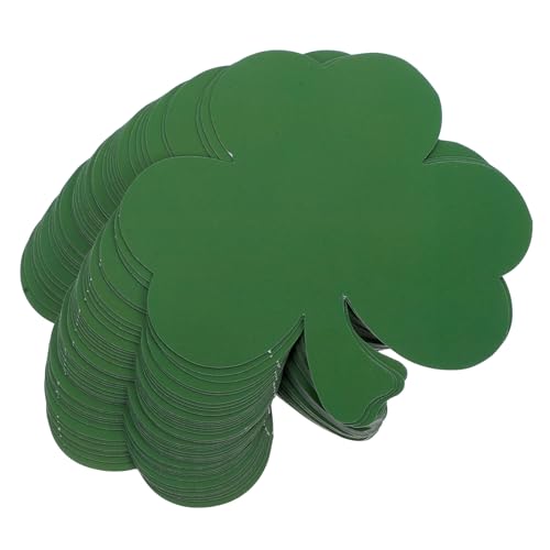 OFFSCH 40 Stk Handgeschriebene Karte Mit Kleeblatt St Patricks Day Holzdekor Grüne Schulmaterialien Handgeschriebene Karten Kleeblatt-mittelstück Dark Green Beschichtetes Papier von OFFSCH