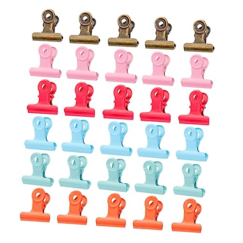 OFFSCH 40st Papierhalter Binderclip Papierordnerklammern Büroklammer Mini-bindeklammern Memo-notizen-clip Große Miniclips Bulldogge-clips Dokumentenhalter-clip Spanbeutel-clips von OFFSCH