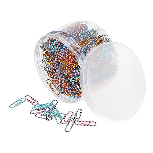 OFFSCH 450 Stück Büroklammer Schreibwaren-Clip Seitenmarkierung aus Papier Bürobindeklemme büromaterial office supplies Note schnellhefter bunt Stahlclip Klammer fürs Büro Metall Colorful von OFFSCH