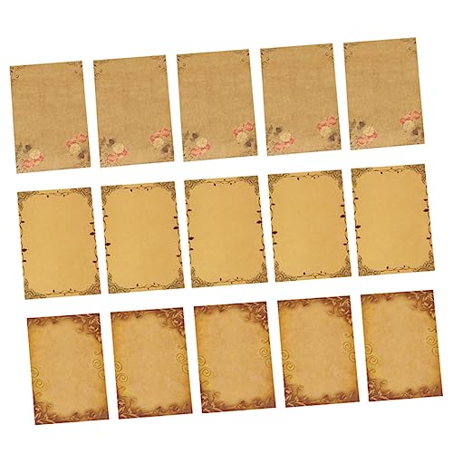 OFFSCH 48 Blätter Vintage Briefpapier Retro-Briefpapier Schreibpapier Vintage Pergamentpapier Stationär Notiz calligraphy paper paketpapier packpapier Korrespondenzpapier Nachrichtenkarte von OFFSCH