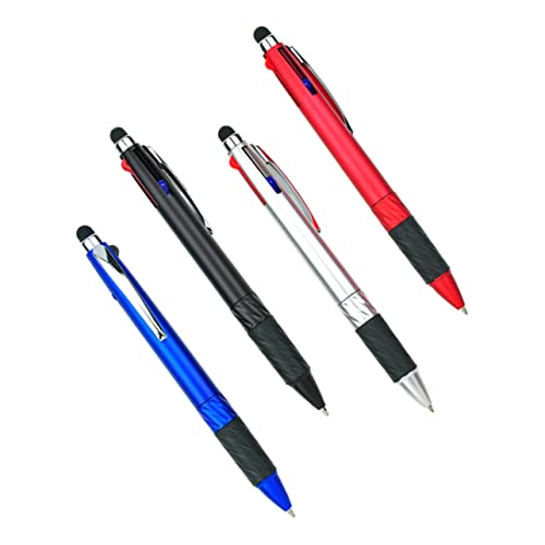 OFFSCH 4er Set Mehrfarbige Kugelschreiber Mit Stylus Einzigartige 3 Farben Rotationsstifte Ideal Für Büro Und Freizeit Ergonomisches Design Praktisch Und Stilvoll Inklusive Kette von OFFSCH