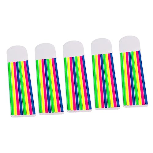 OFFSCH 5 Sätze durchscheinende Haftnotiz bookmarks markers farbige Textmarker fluoreszierende Satzmarkierungen Highlight-Streifen fluoreszierender Seitenmarker das Haustier Colorful von OFFSCH