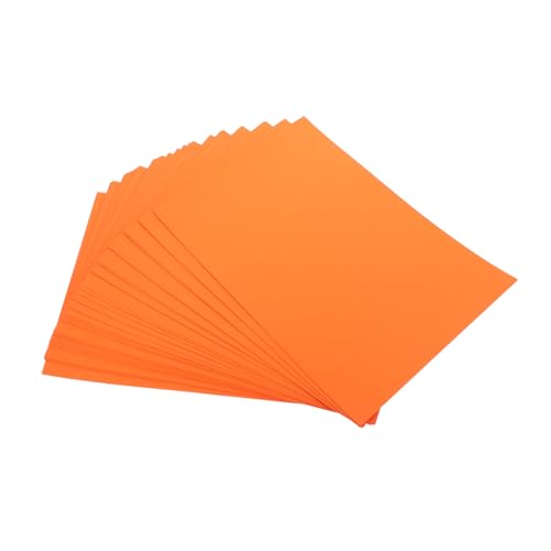 OFFSCH 50 Blatt A4-Farbkarton kreativpapier paketpapier painting paper reispapier basteln pastellfarbenes Baupapier farbiger Karton Kartenpapiermaterialien origami DIY papier Orange von OFFSCH