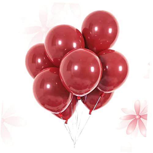 OFFSCH 50 Stück 12 Dekorativer Hochzeitsballon Hochzeitsbogen- Romantische Ballondekoration Luftballons Für Weihnachtsfeiern Romantische Luftballons Krippenschmuck Brautballons Rot von OFFSCH