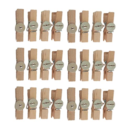 OFFSCH 50 Stück Bilderclip aus Holz einfacher Fotoclip Memo-Fotoclips Pinnwand-Pinnnadeln Büroklammern für Musiknoten Dekorative Fotoclips Holznotizen Clip Foto-Miniclip Fotoclip einfach von OFFSCH