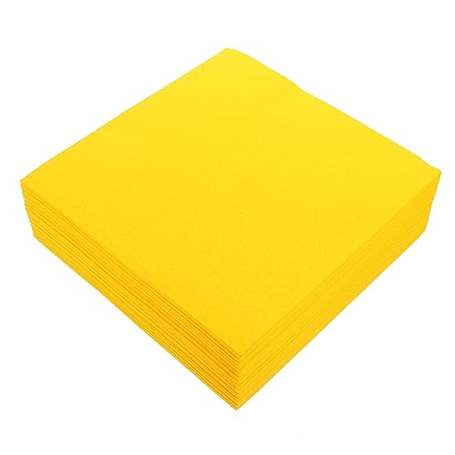 OFFSCH 50 Stück Saubere Papierservietten Party-papierservietten Partyservietten Tischdekorationen Für Hochzeiten Serviettengewebe Hochzeitsdekorationen Hochzeit Taschentücher Yellow von OFFSCH