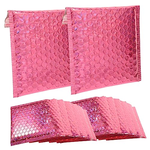 OFFSCH 50 Stück Schaumstoffbeutel Mailer Versand Selbstklebender Polymailer Transportverpackungsbeutel Rosa Poly-versandtaschen 6x10 Bunte Umschläge Farbige Pet-aluminiumfolie Rosy von OFFSCH