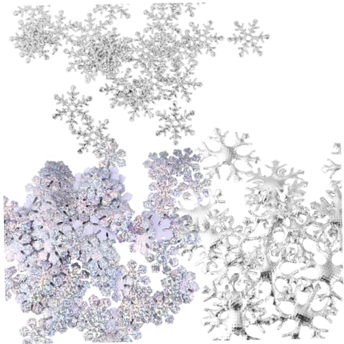 OFFSCH 500 Stück Weihnachten Schneeflocke Hochzeitsfeier Weihnachten Konfetti Weihnachtsdekoration von OFFSCH