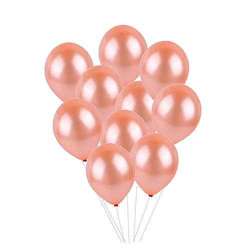 OFFSCH 52 Stück Roségold glänzende Luftballons Set Aluminiumfolie Latex Party Dekorationen Geburtstag Hochzeit Bankett Arrangement Luftballons von OFFSCH