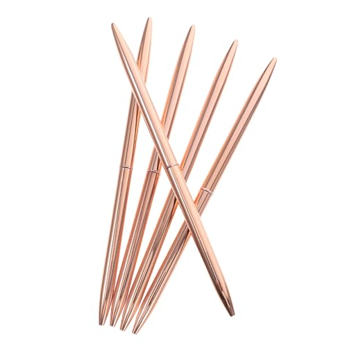 OFFSCH 5St Rotierender Kugelschreiber Anschlussdrahtverbinder menschlicher Kugelschreiber Rotationskugelschreiber Kugelschreiber Set Schreibzubehör ergonomischer Schülerstift Rose Gold von OFFSCH