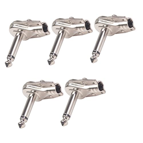 OFFSCH 5st Elektrischer Kabelstecker Für Gitarren-effektpedal Kabeladapter Effektpedalanschluss Anschlüsse Klinkenstecker Adapter Koppler Für Gitarren-effektpedale Silver von OFFSCH