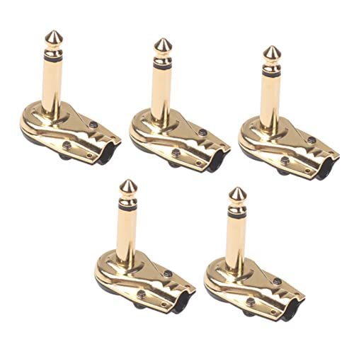 OFFSCH 5st Klinkenpedale Für Gitarre Koppleranschlüsse Für Gitarreneffektpedale E-gitarren-part Kupplung Klinkenstecker Adapter Effektpedalanschluss Gitarren-hardware Golden von OFFSCH