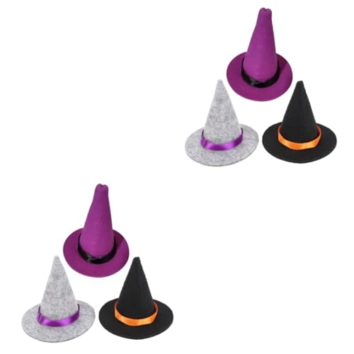 OFFSCH 6 Stk Mini-hexenhut Tischdekorationen Hexendekor Mini-schnapsflaschen Halloween-weinflaschendeckel Halloween-dekor Halloween-weinflaschenhüllen Hexenkostüm Für Damen Filzstoff von OFFSCH