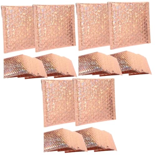 OFFSCH 60 Stück Schaumstoff Versandzubehör Professioneller Versand Kleine Versandtaschen Versandzubehör Selbstklebende Versandtasche Postfarbe Haustier Aluminiumfolie Roségold von OFFSCH