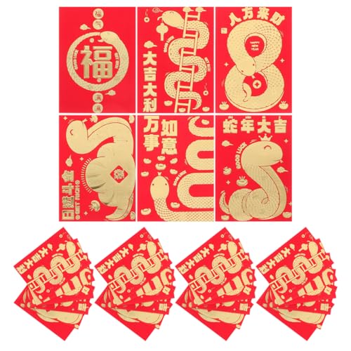 OFFSCH 60Pcs Schlange Zodiac Rothülle Dekoration Geburtstagsumschläge Chinesische Rote Umschläge Rote Umschläge Chinesische Hochzeit Kleine Umschläge Rote Pakete Rot Chinesische von OFFSCH