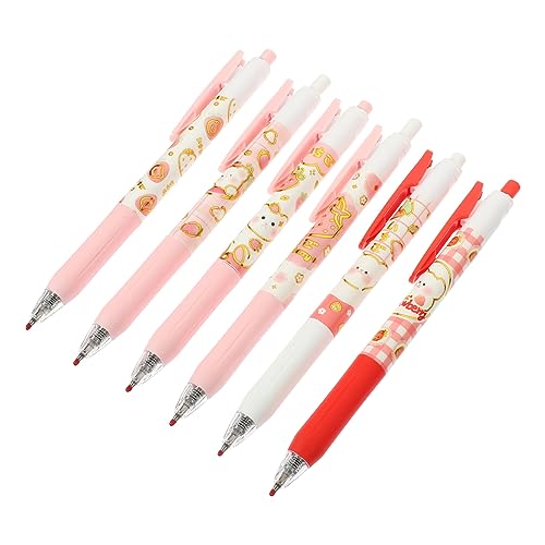 OFFSCH 6St Gel Stift Schreibstifte für Schüler Druckstift einziehbare Cartoon-Stifte gelstifte gel schreibstifte Werbegeschenk Kugelschreiber studentisches Briefpapier Abs Colorful von OFFSCH